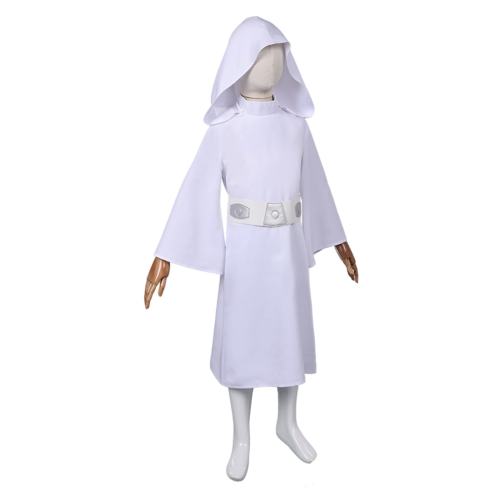 Kinder Mädchen Cosplay Prinzessin Leia Kostüm Outfits 