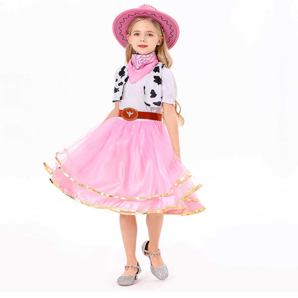 Kinder Mädchen Cowgirls Rock Cosplay Kostüm Outfits Halloween Karneval Anzug