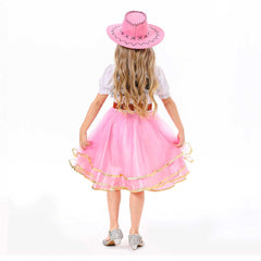 Kinder Mädchen Cowgirls Rock Cosplay Kostüm Outfits Halloween Karneval Anzug