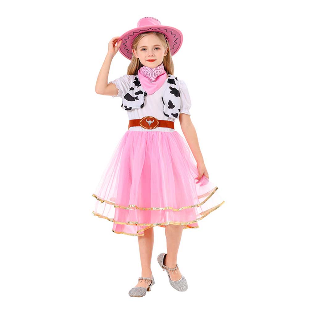 Kinder Mädchen Cowgirls Rock Cosplay Kostüm Outfits Halloween Karneval Anzug