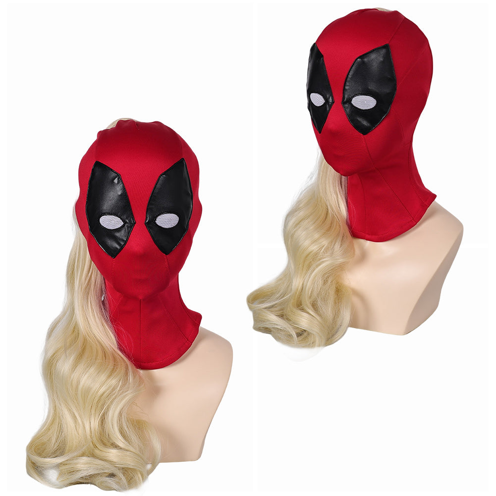 Kinder Mädchen Deadpool Zubehör Kopfbedeckung Maske Perücke Ladypool Cosplay Kostüm Kostüme Halloween Karneval Anzug