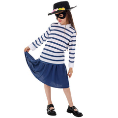 Kinder Mädchen Einbrecher Bill Cosplay Kostüm Outfits Halloween Karneval Anzug