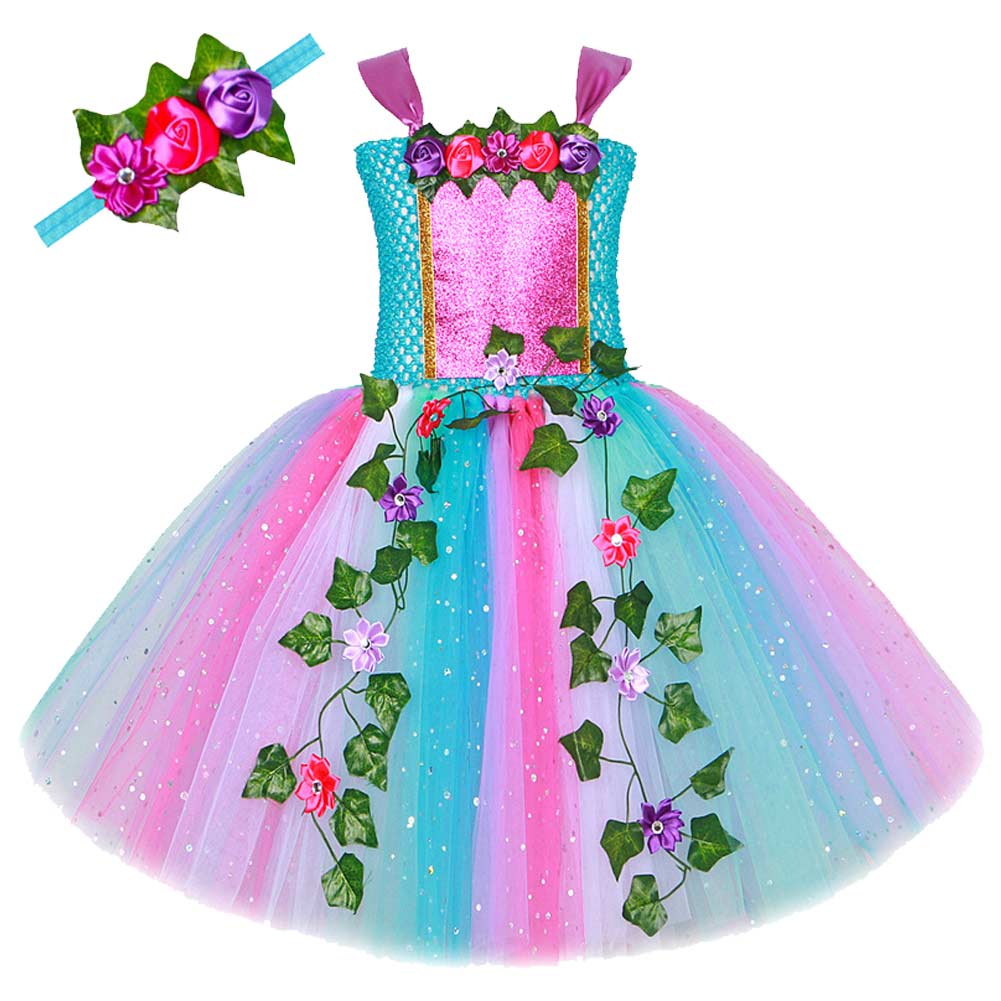 ﻿Kinder Mädchen Feenkleid Mesh Prinzessin TUTU Rock Schmetterlingsflügel Flauschiger Rock Cosplay Kostüm Outfits Halloween Karneval Anzug  ﻿