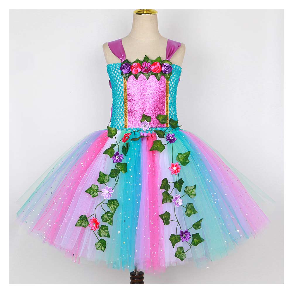 ﻿Kinder Mädchen Feenkleid Mesh Prinzessin TUTU Rock Schmetterlingsflügel Flauschiger Rock Cosplay Kostüm Outfits Halloween Karneval Anzug  ﻿