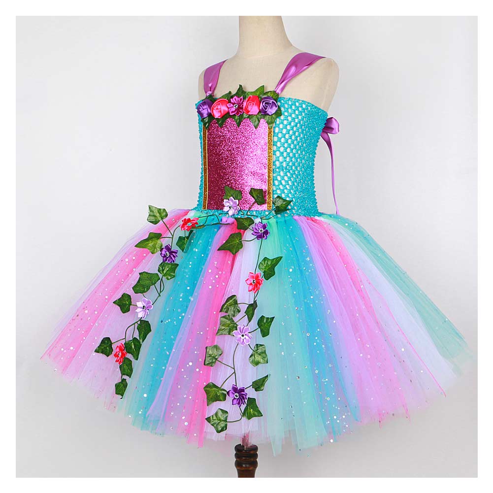 ﻿Kinder Mädchen Feenkleid Mesh Prinzessin TUTU Rock Schmetterlingsflügel Flauschiger Rock Cosplay Kostüm Outfits Halloween Karneval Anzug  ﻿