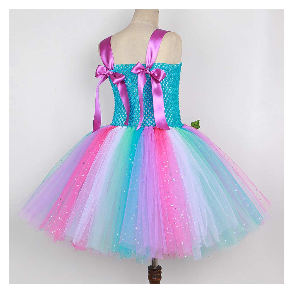 ﻿Kinder Mädchen Feenkleid Mesh Prinzessin TUTU Rock Schmetterlingsflügel Flauschiger Rock Cosplay Kostüm Outfits Halloween Karneval Anzug  ﻿