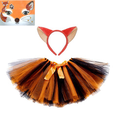 kinder Mädchen Fuchs Tutu Kleid Cosplay Kostüm Outfits Halloween Karneval Anzug