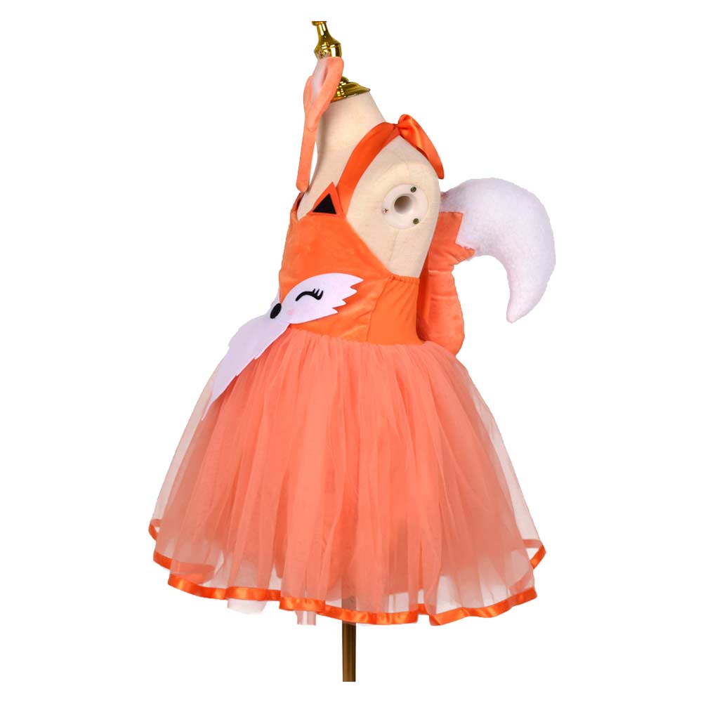 Kinder Mädchen Fuchs Tutu Kleid Cosplay Kostüm Outfits Halloween Karneval Anzug