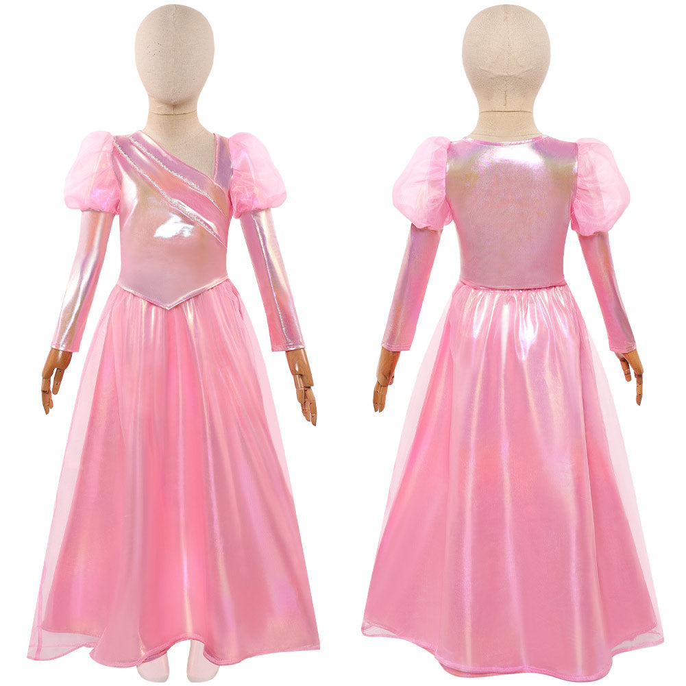 Kinder Mädchen Glinda rosa Kleid Wicked for Good Cosplay Outfits	