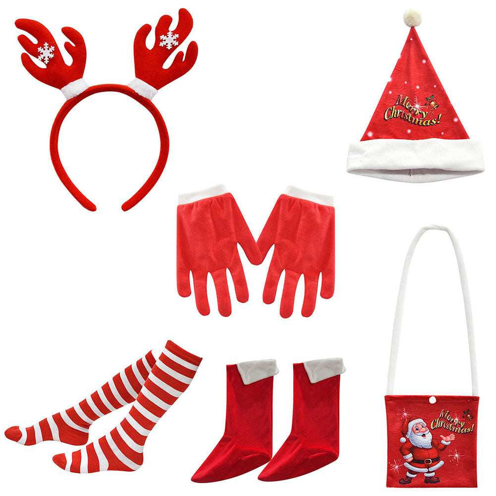 Kinder Mädchen Grünes Weihnachtskleid Cosplay Kostüm Outfits Weihnachten Karneval Anzug