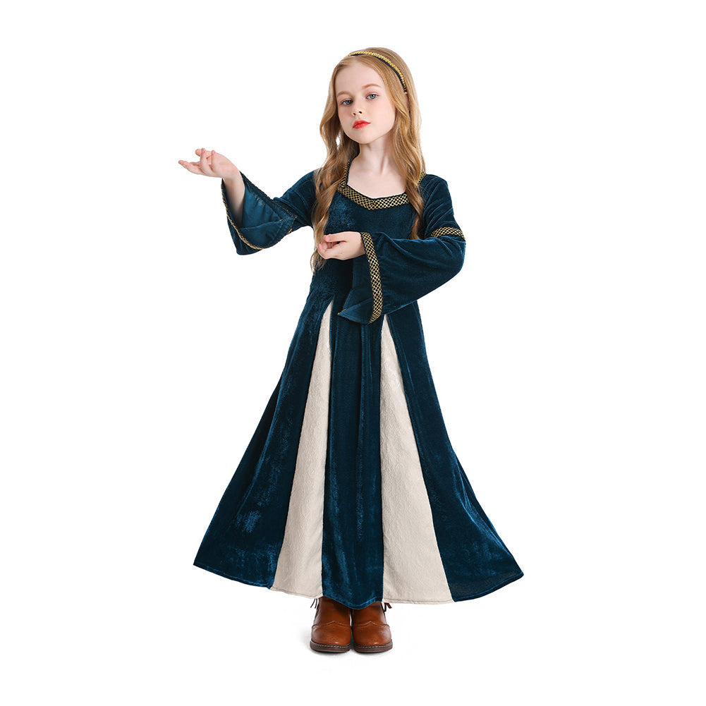 Kinder Mädchen Hofkleid Cosplay Kostüm Outfits Halloween Karneval Anzug