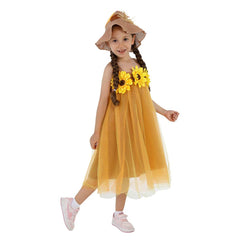 Kinder Mädchen Kleid Cosplay Kostüm Outfits Halloween Karneval Anzug Vogelscheuche Puppe Performance Kostüm