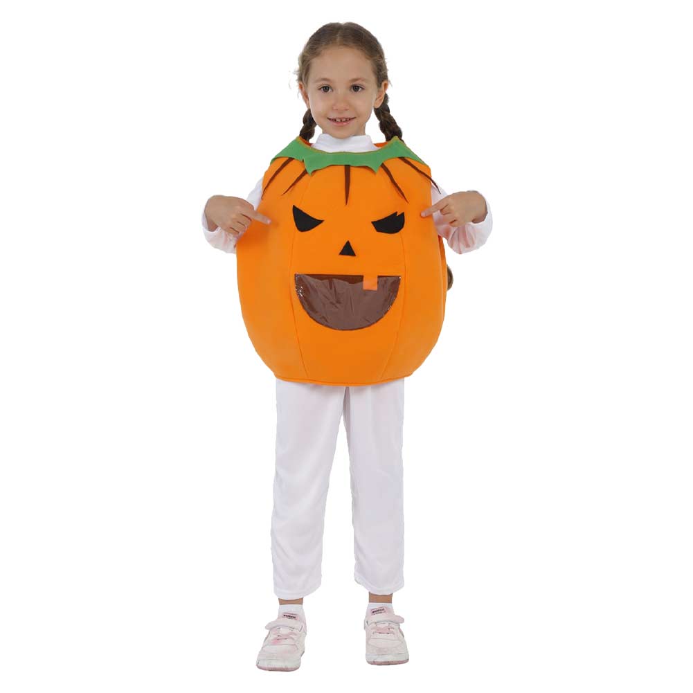 Kinder Mädchen Kürbis Süßigkeiten Cosplay Kostüm Outfits Halloween Karneval Anzug