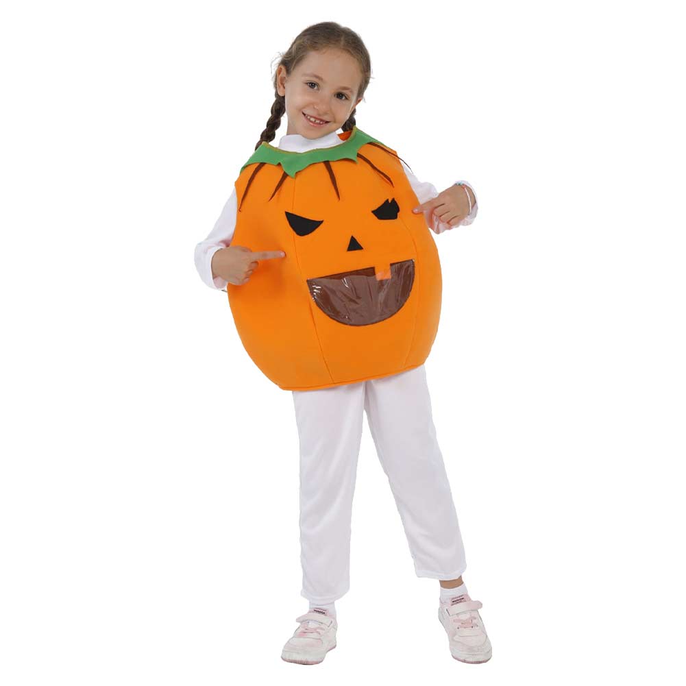 Kinder Mädchen Kürbis Süßigkeiten Cosplay Kostüm Outfits Halloween Karneval Anzug