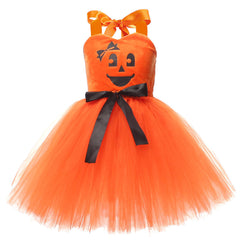 Kinder Mädchen Kürbis tutu Kleid Festival Rollenspiel Cosplay Kostüm Outfits Halloween Karneval Anzug