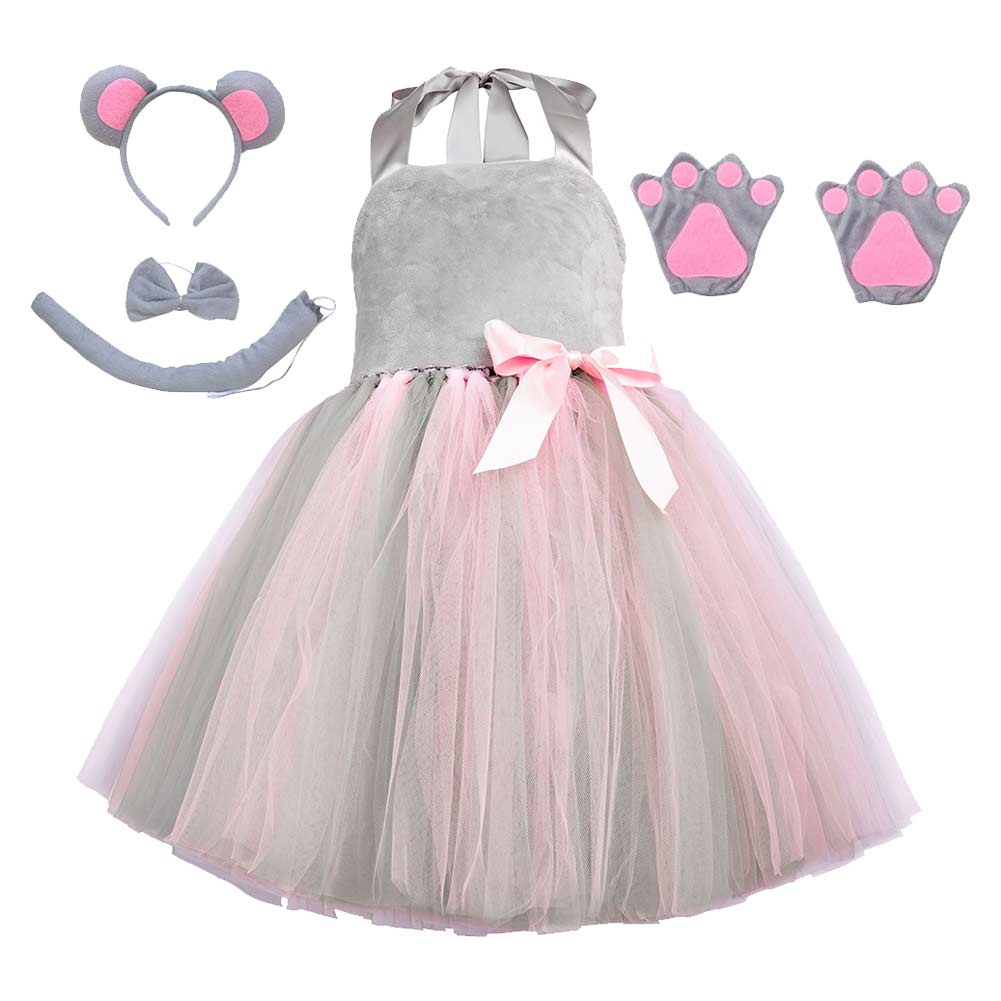 Kinder Mädchen Maus tutu Kleid Cosplay Kostüm Outfits Halloween Karneval Anzug