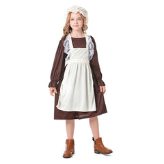 Kinder Mädchen Mittelalterliche Europäische Koloniale Alte Dame Cosplay Kostüm Outfits Halloween Karneval Anzug