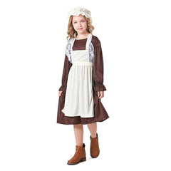 Kinder Mädchen Mittelalterliche Europäische Koloniale Alte Dame Cosplay Kostüm Outfits Halloween Karneval Anzug