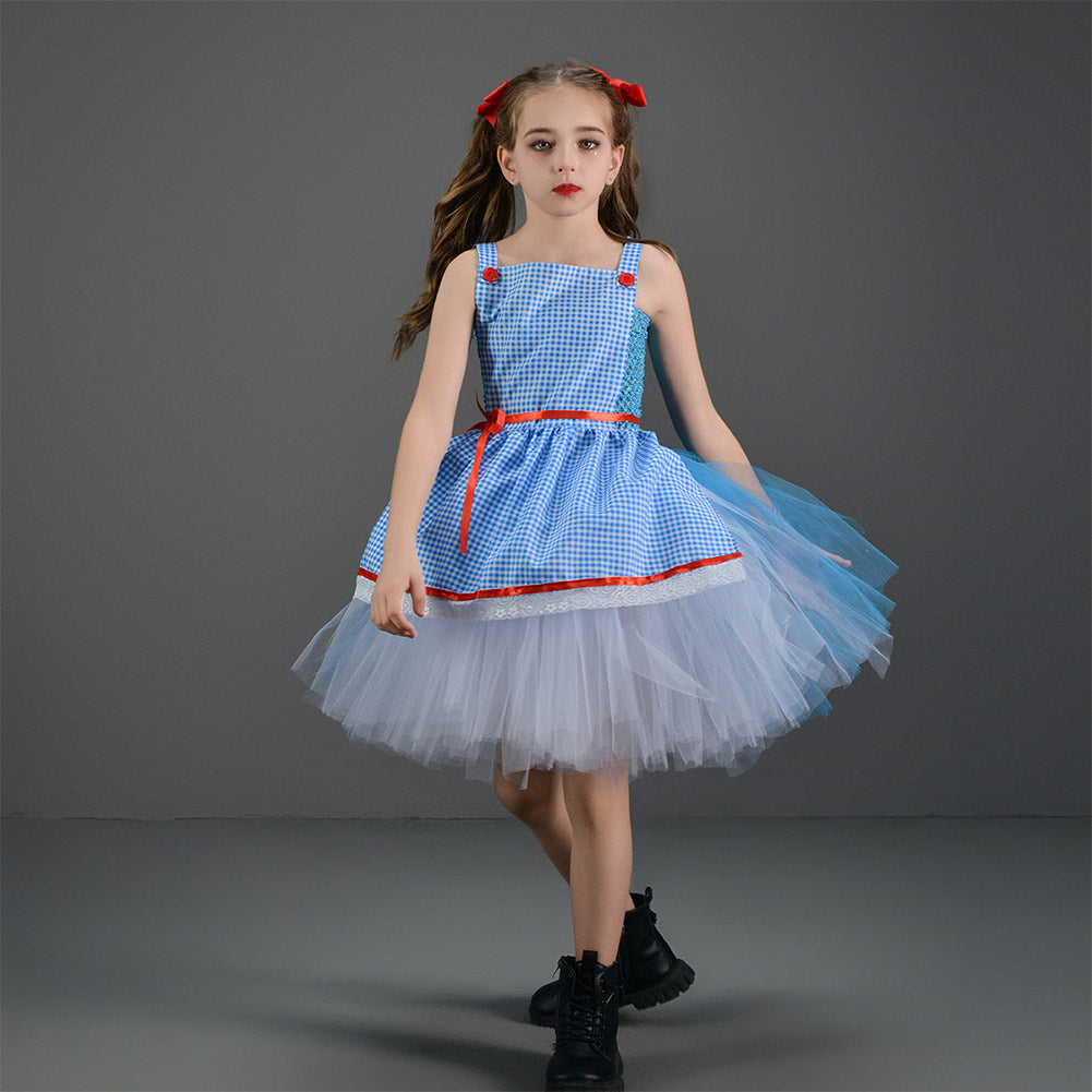 Kinder Mädchen tutu Kleid Cosplay Kostüm Outfits Halloween Karneval Anzug Dorothy Gale Der Zauberer von OZ