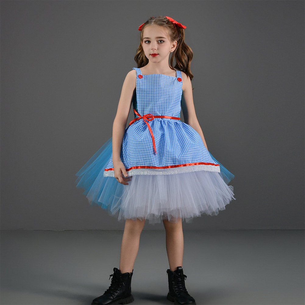 Kinder Mädchen tutu Kleid Cosplay Kostüm Outfits Halloween Karneval Anzug Dorothy Gale Der Zauberer von OZ