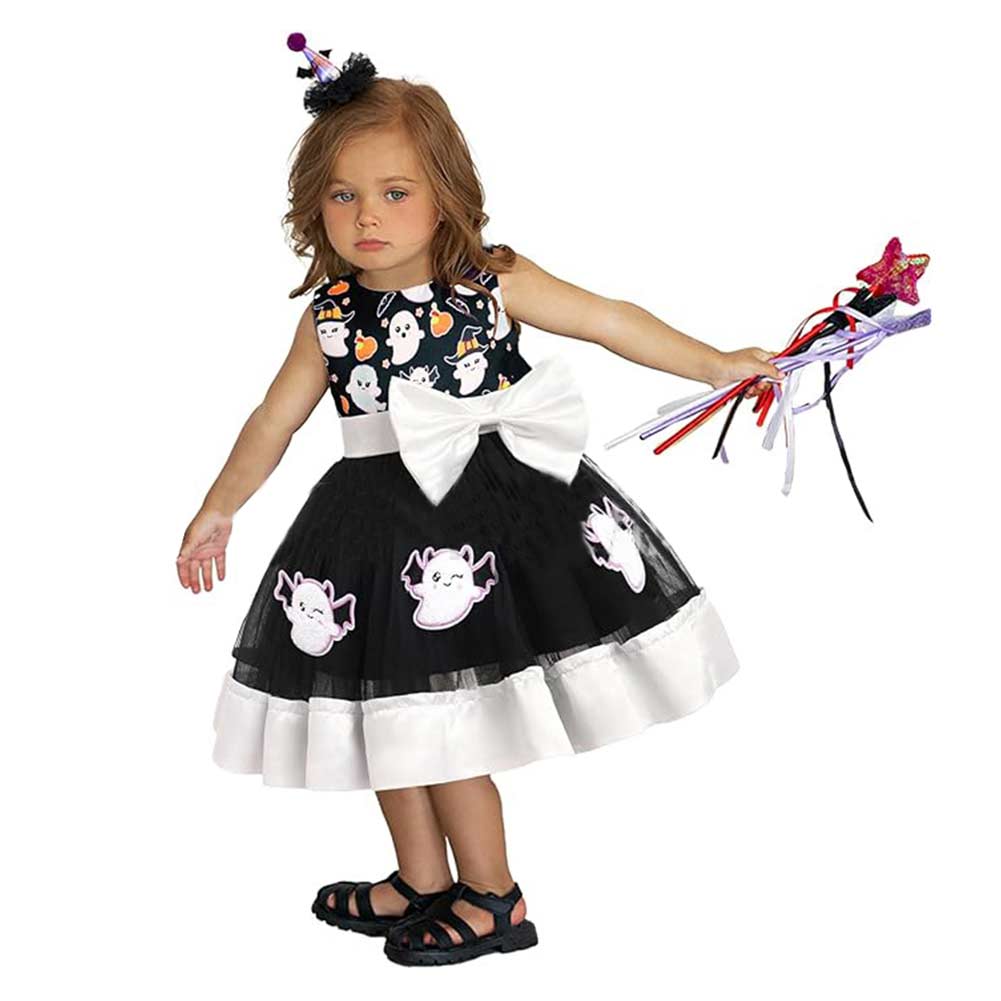 Kinder Mädchen tutu Kleid Cosplay Kostüm Outfits Halloween Karneval Anzug Geist Teufel Rock