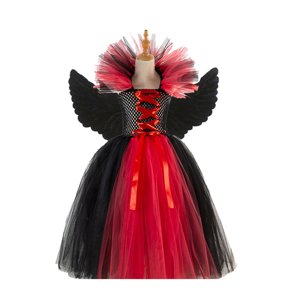 Kinder Mädchen tutu Kleid Cosplay Kostüm Outfits Halloween Karneval Anzug Hexenkostüm