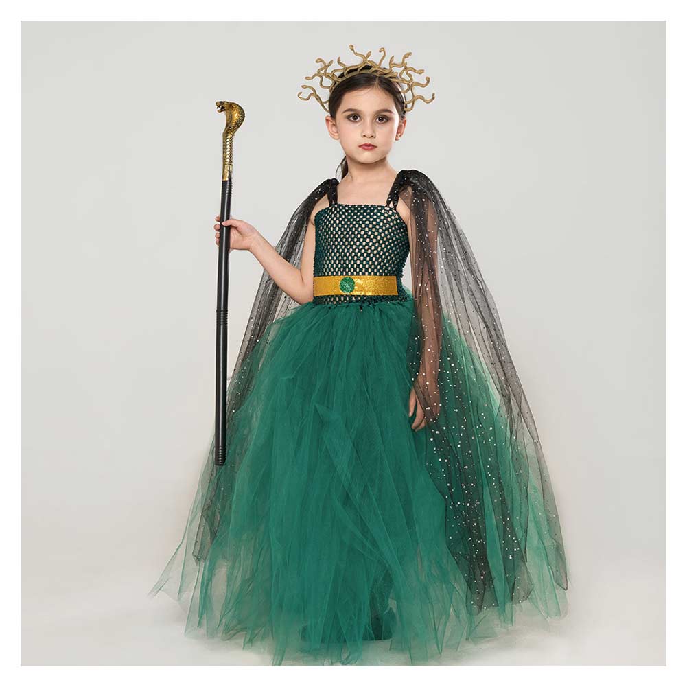 Kinder Mädchen tutu Kleid Cosplay Kostüm Outfits Halloween Karneval Anzug Medusa