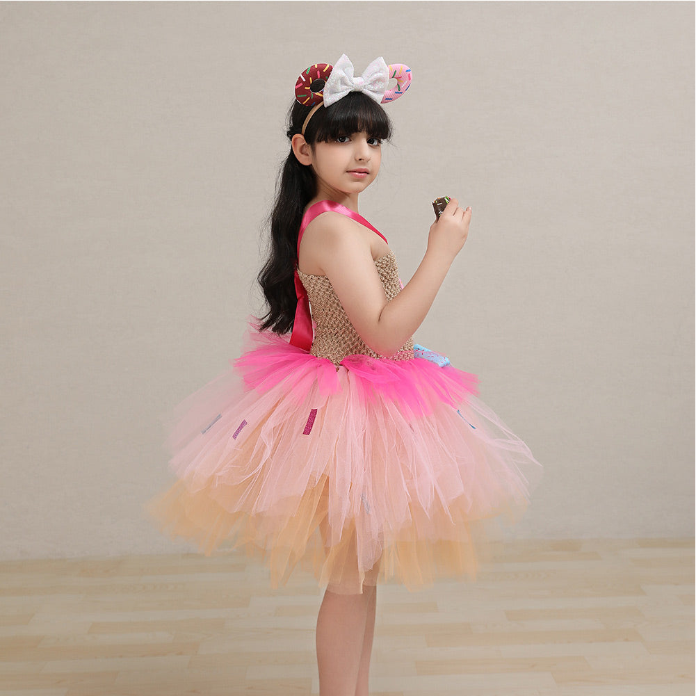 Kinder Mädchen tutu Kleid Cosplay Kostüm Outfits Halloween Karneval Anzug Sweet Donut