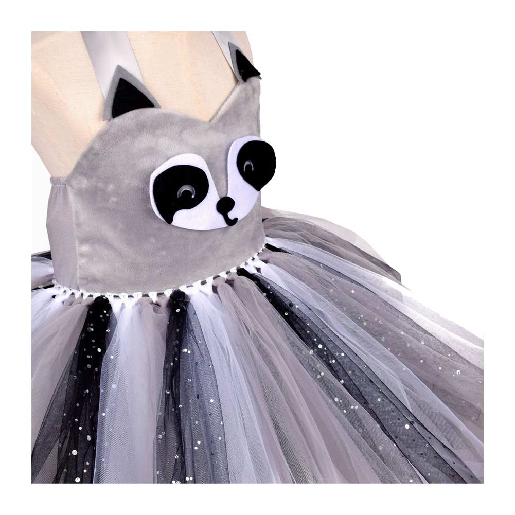 Kinder Mädchen tutu Kleid Cosplay Kostüm Outfits Halloween Karneval Anzug Waschbär   