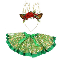 Kinder Mädchen tutu Kleid Cosplay Kostüm Outfits Halloween Karneval Anzug Weihnachten Hirsch