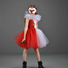 Kinder Mädchen tutu Kleid Horror Joker Cosplay Kostüm Outfits Halloween Karneval Anzug