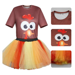 Kinder Mädchen tutu Kleid Thanksgiving Cosplay Kostüm Outfits Halloween Karneval Anzug Türkenkleid