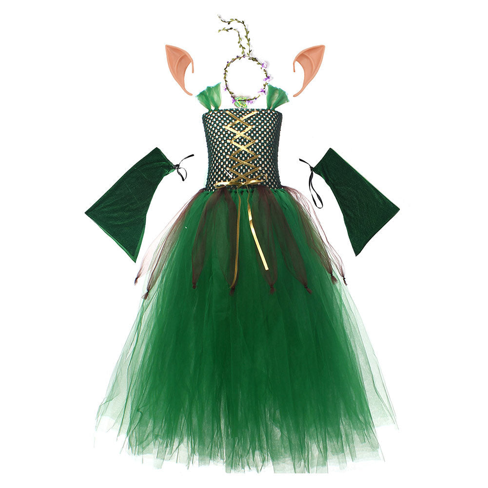 Kinder Mädchen Wald Elf tutu Kleid Cosplay Kostüm Kostüme Halloween Karneval Anzug