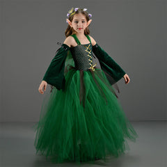 Kinder Mädchen Wald Elf tutu Kleid Cosplay Kostüm Kostüme Halloween Karneval Anzug