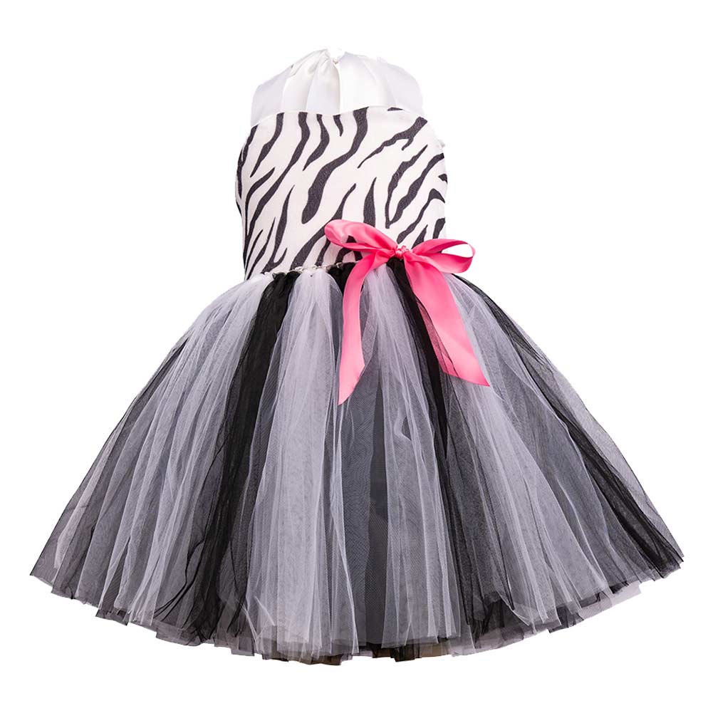 Kinder Mädchen Zebra tutu Kleid Cosplay Kostüm Outfits Halloween Karneval Anzug