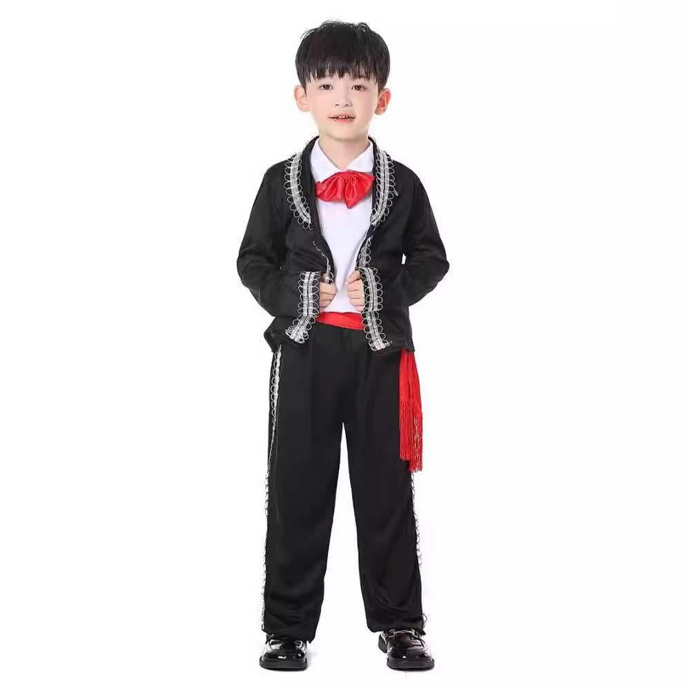 Kinder Mexikanischer Ethno-Stil Halloween Cosplay Kostüm Set