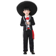 Kinder Mexikanischer Ethno-Stil Halloween Cosplay Kostüm Set