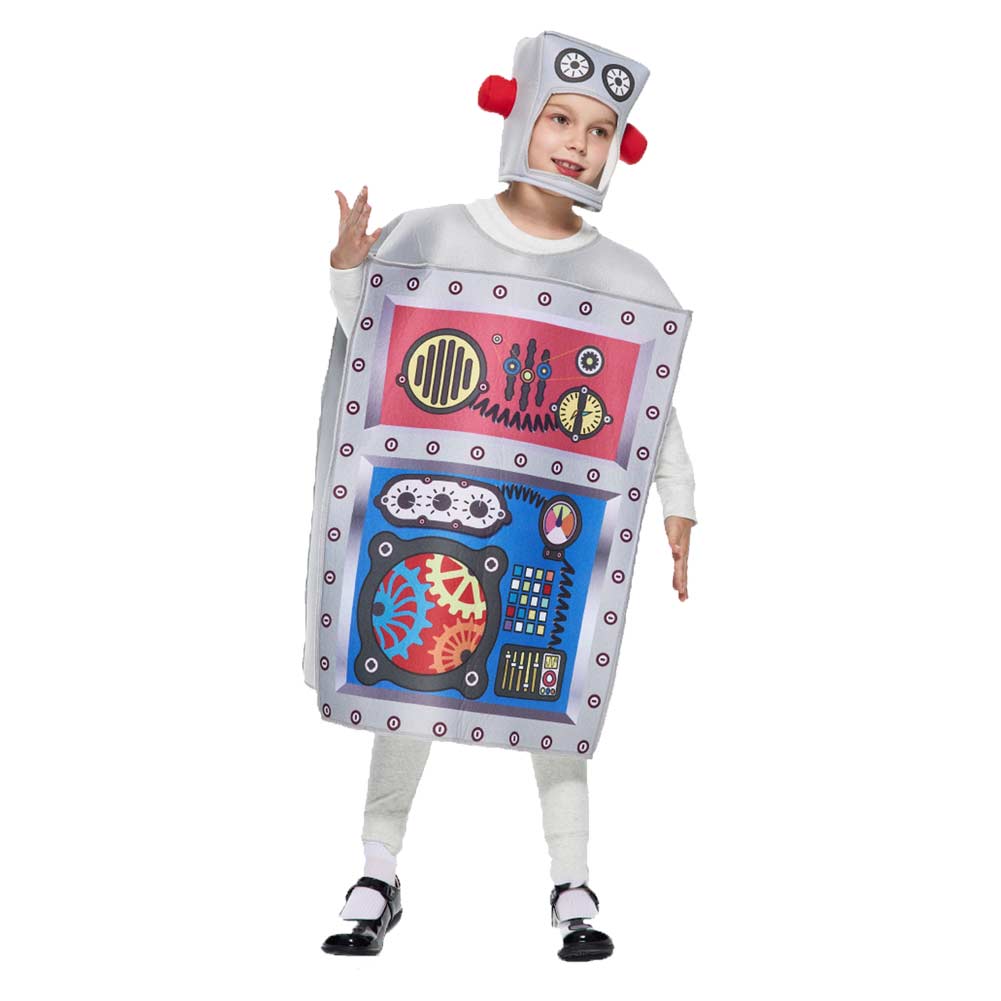 Kinder Performance Roboter Cosplay Kostüm Outfits Halloween Karneval Anzug