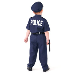 Kinder Polizei Berufsuniform Cosplay Kostüm Outfits Halloween Karneval Anzug