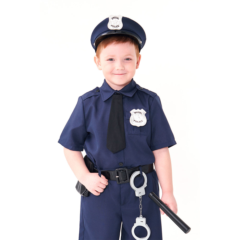 Kinder Polizei Berufsuniform Cosplay Kostüm Outfits Halloween Karneval Anzug