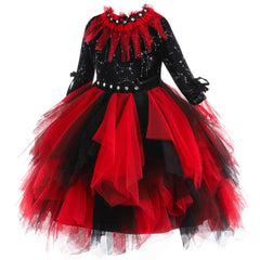 Kinder Vampirhexe Cosplay Kinderkleidung Performance Kleid Cosplay Kostüm Outfits Halloween Karneval Anzug