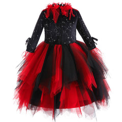 Kinder Vampirhexe Cosplay Kinderkleidung Performance Kleid Cosplay Kostüm Outfits Halloween Karneval Anzug