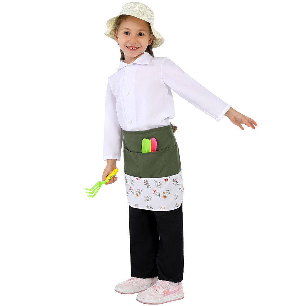 Kindergarten pastorale Stil Cosplay Kostüm Outfits Halloween Karneval Anzug Hut Prop Kostüm Leistung Lätzchen