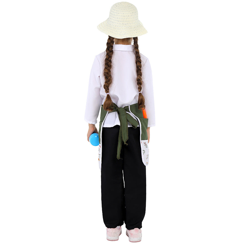 Kindergarten pastorale Stil Cosplay Kostüm Outfits Halloween Karneval Anzug Hut Prop Kostüm Leistung Lätzchen