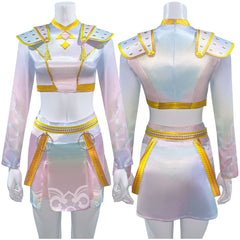 KPOP Demon Hunters Zoey weiß Outfits Cosplay Kostüm Set