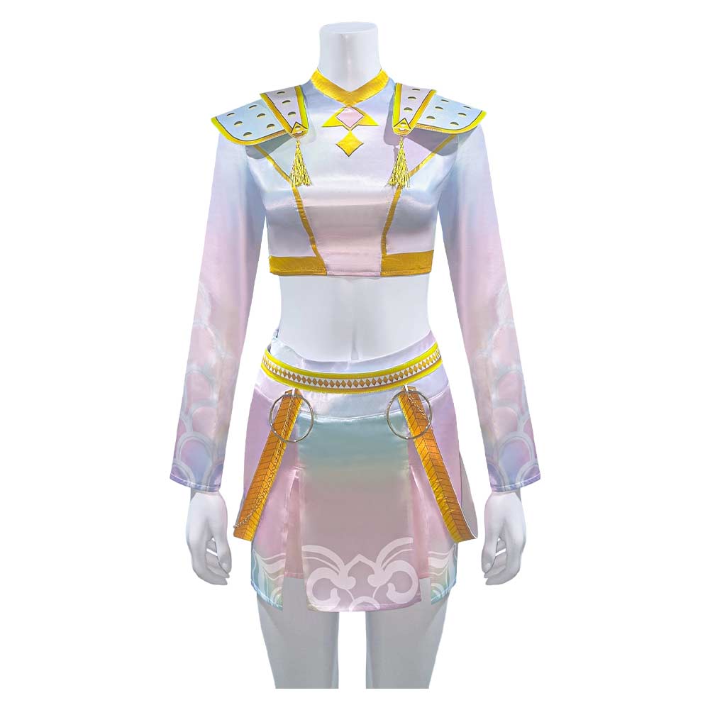 KPOP Demon Hunters Zoey weiß Outfits Cosplay Kostüm Set