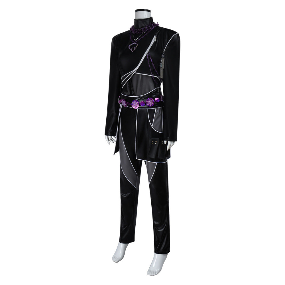 Kpop Demons Hunters Huntrix Rumi schwarz Kampfanzug Cosplay Kostüm