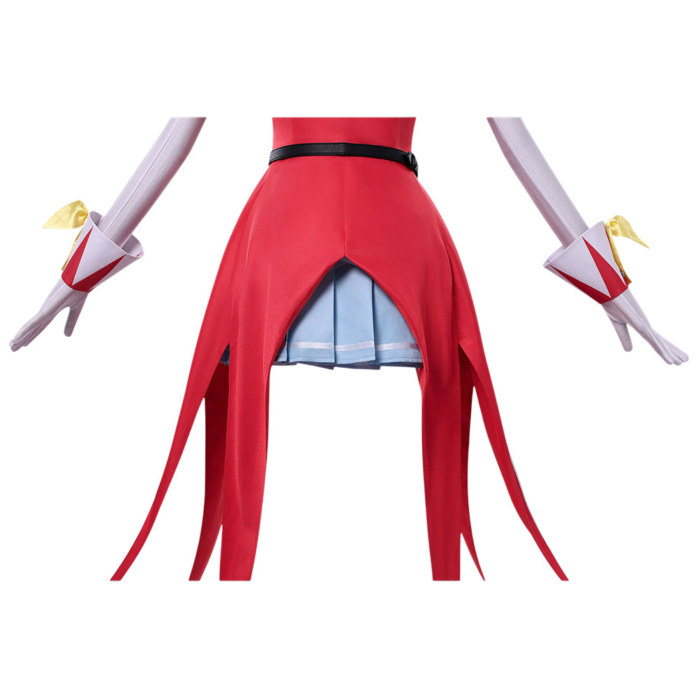 Luce Rubis rot weiß Kostüm Set The Exiled Heavy Knight Knows How to Game the System Luce Rubis Cosplay Outfit