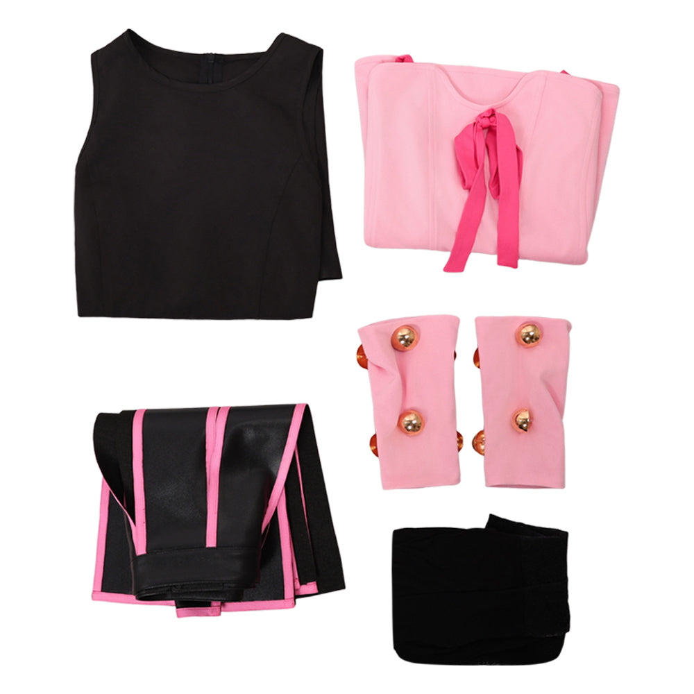 Lucy Steel Outfit JoJo's Bizarre Adventure Lucy Cosplay rosa Kostüm