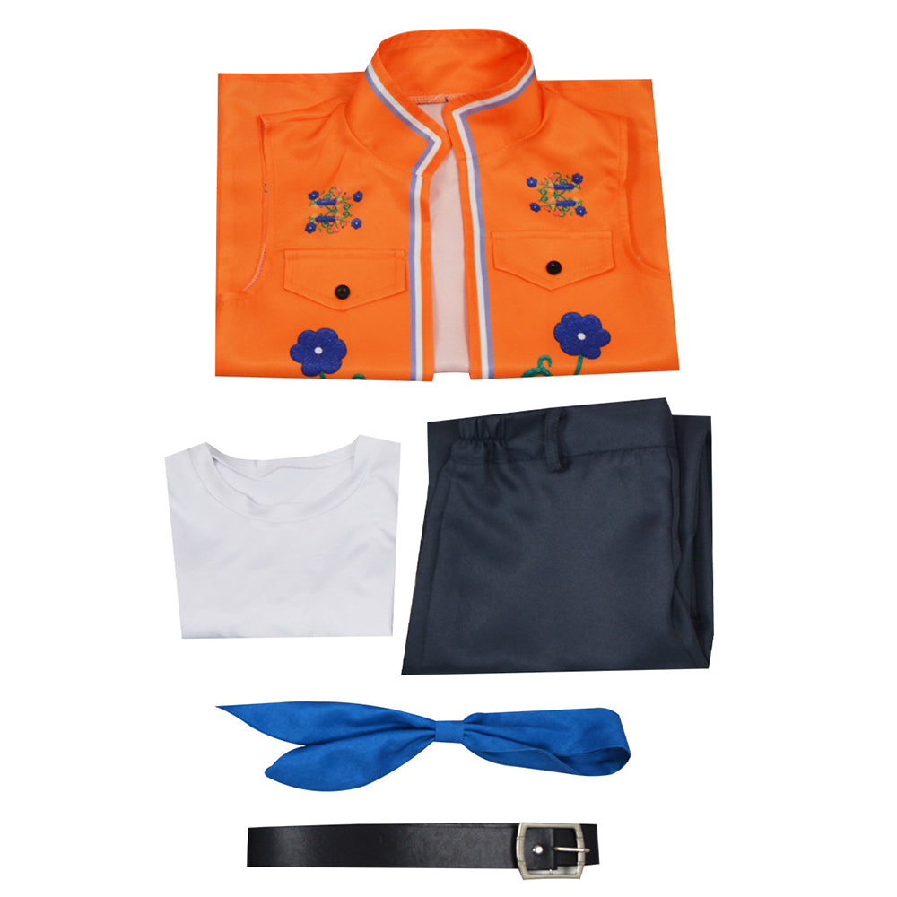 Luis Madrigal Kinder orange Kostüm Set Descendants: Wicked Wonderland Luis Madrigal Cosplay Outfit